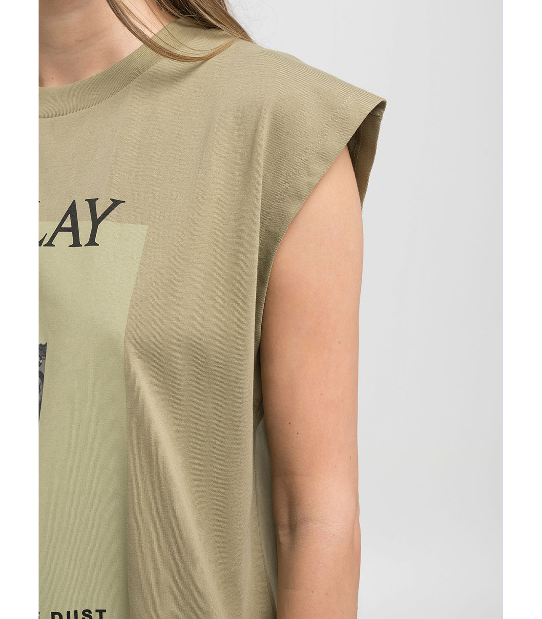 ボーイフィットベーシックジャージーPHOTOプリントTシャツ 詳細画像 ライトミリタリー 6